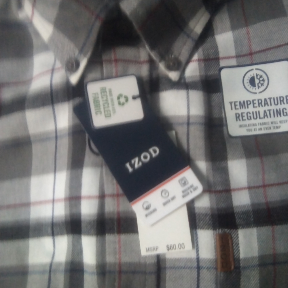 NWT- IZOD Long sleeve flannel